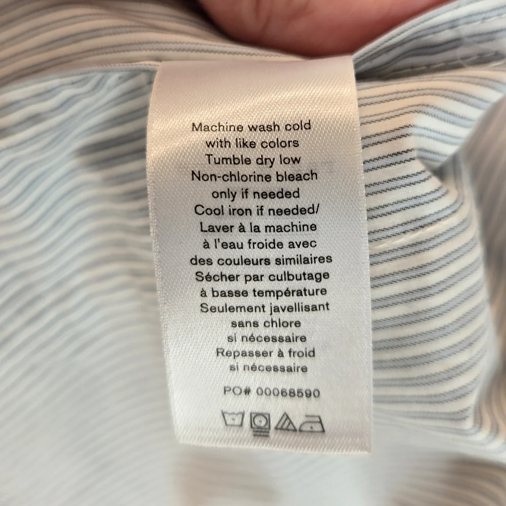 Rage & Bone Cade Mens Poplin Lightweight Jacket Sz L Light Blue & White Stripes